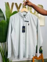 Premium Light Ash Casual Shirt for Men – Full Sleeve Formal & Casual Wear - Image 4