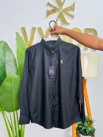 Premium Black Polo Shirt for Men – Full Sleeve Formal & Casual Wear - Image 2