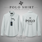 Premium Light Ash Casual Shirt for Men – Full Sleeve Formal & Casual Wear